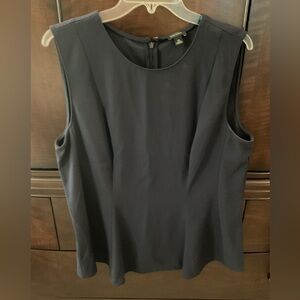 Ann Taylor Navy Blue Peplum Top